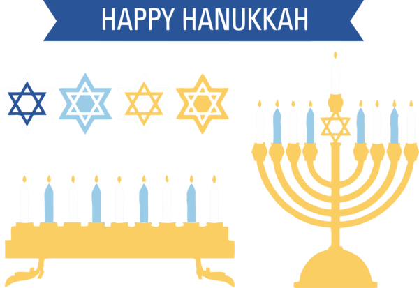 Hanukkah Menorah Candle Holder For Happy Colors Transparent PNG Image