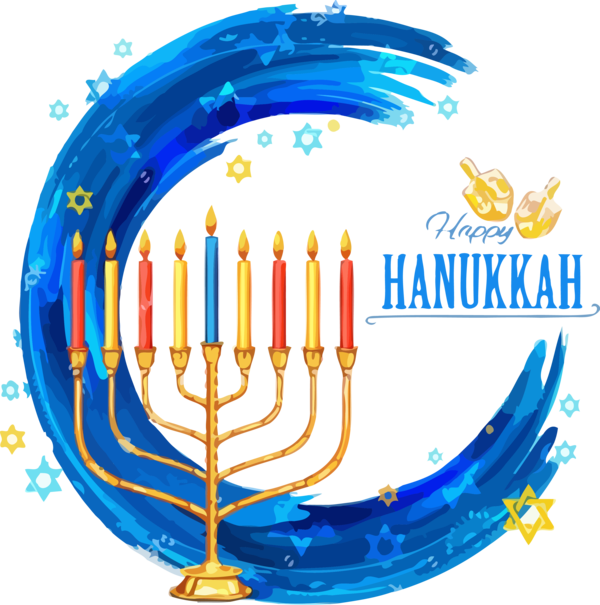 Hanukkah Menorah For Happy Wishes Transparent PNG Image