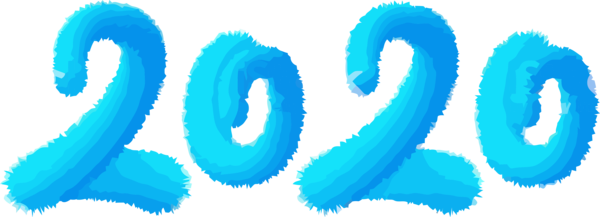 New Year 2020 Blue Aqua Turquoise For Happy day Transparent PNG Image