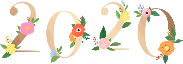 New Year 2020 Cartoon Plant Tail For Happy getaways Transparent PNG Image