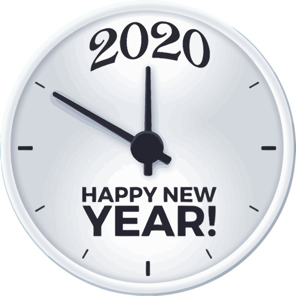 New Year Clock Wall Furniture For Happy 2020 Lanterns Transparent PNG Image