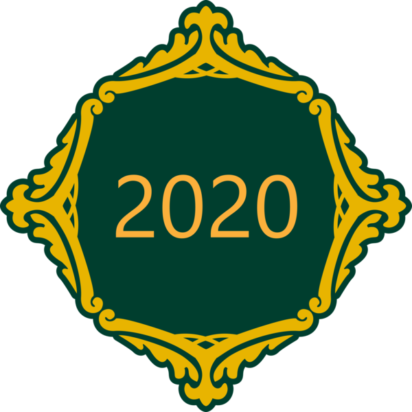 New Year Emblem Logo Symbol For Happy 2020 Activities Transparent PNG Image