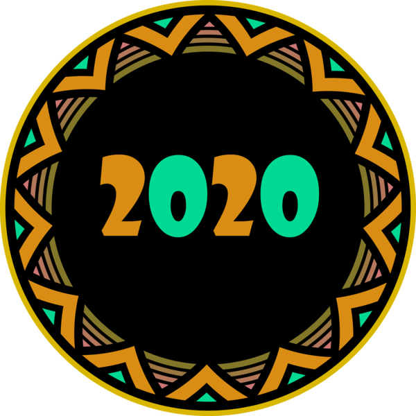 New Year Emoticon Circle Icon For Happy 2020 Games Transparent PNG Image