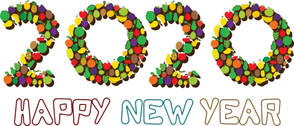 New Year Font For Happy 2020 Party Near Me Transparent PNG Image