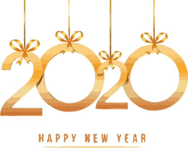 New Year 2020 Font For Happy Poem Transparent PNG Image