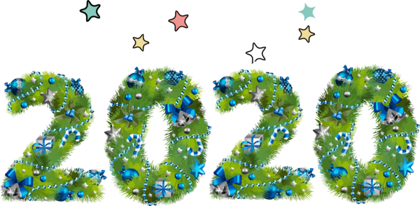 New Year Font For Happy 2020 Lyrics Transparent PNG Image