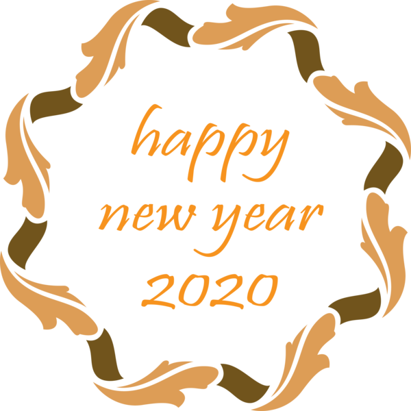 New Year Font Label For Happy 2020 Goals Transparent PNG Image