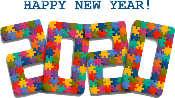 New Year Font Line Party Supply For Happy 2020 Ideas Transparent PNG Image