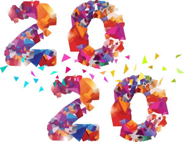 New Year Font Party Supply Confetti For Happy 2020 Carol Transparent PNG Image