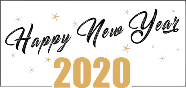 New Year Font Text Calligraphy For Happy 2020 Events Near Me Transparent PNG Image