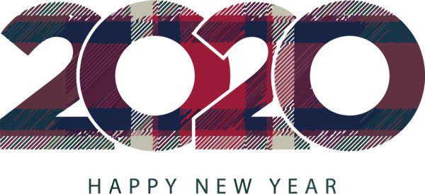 New Year 2020 Font Text Logo For Happy Wishes Transparent PNG Image