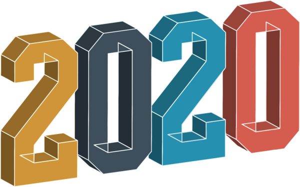 New Year Font Text Logo For Happy 2020 Goals Transparent PNG Image