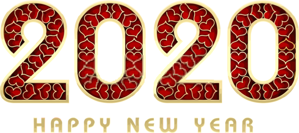 New Year 2020 Font Text For Happy Lyrics Transparent PNG Image