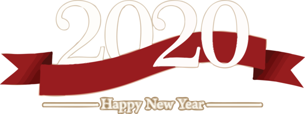 New Year 2020 Font Text Logo For Happy Ideas Transparent PNG Image