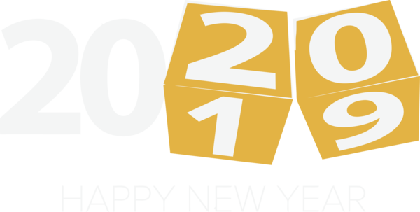 New Years 2020 Font Text Yellow For Happy Year Lanterns Transparent PNG Image