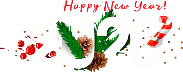 New Year 2020 Leaf Tree Plant For Happy Celebration Transparent PNG Image