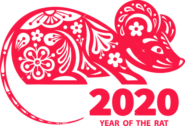 New Year 2020 Line Art Font Coloring Book For Happy Party 2020 Transparent PNG Image