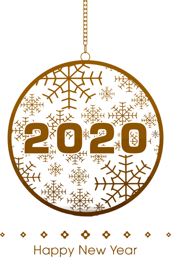 New Year 2020 Ornament Font Circle For Happy Colors Transparent PNG Image