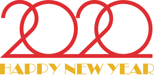 New Years 2020 Text Font For Happy Year Poem Transparent PNG Image