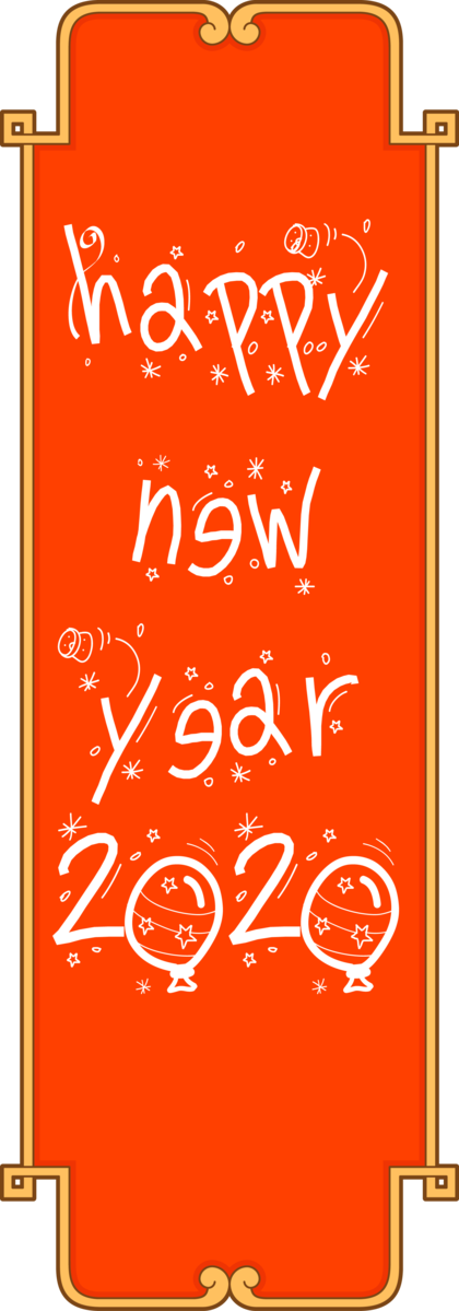 New Year Text Font For Happy 2020 Eve Party 2020 Transparent PNG Image