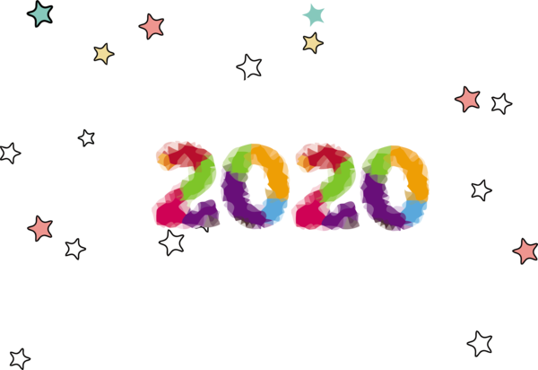 New Year Text Font For Happy 2020 Wishes Transparent PNG Image