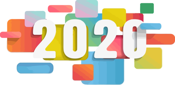 New Years 2020 Text Font Line For Happy Year Eve Transparent PNG Image