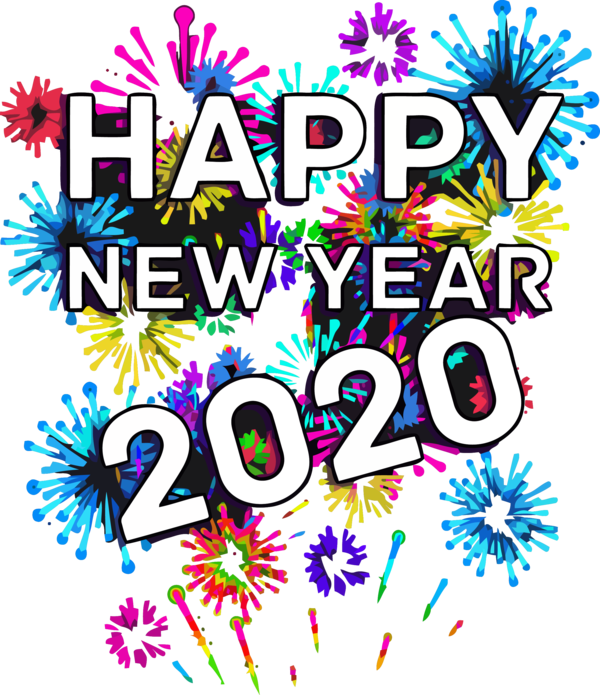 New Year Text Font Line For Happy 2020 Resolutions Transparent PNG Image