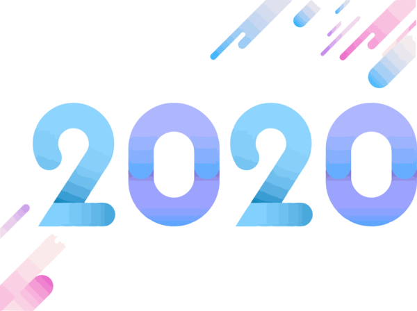 New Year Text Font Line For Happy 2020 Gifts Transparent PNG Image