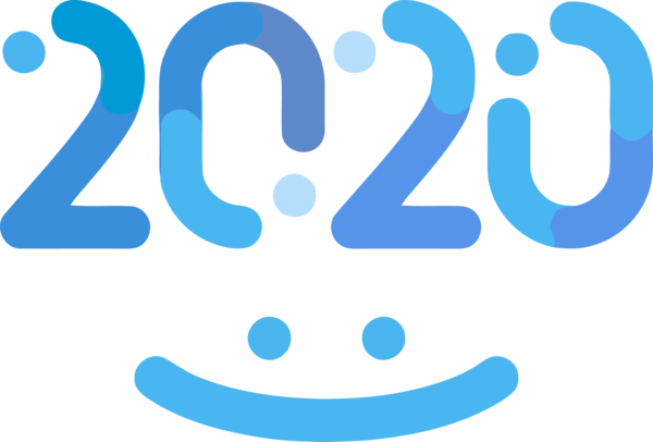 New Year 2020 Text Font Line For Happy Resolutions Transparent PNG Image