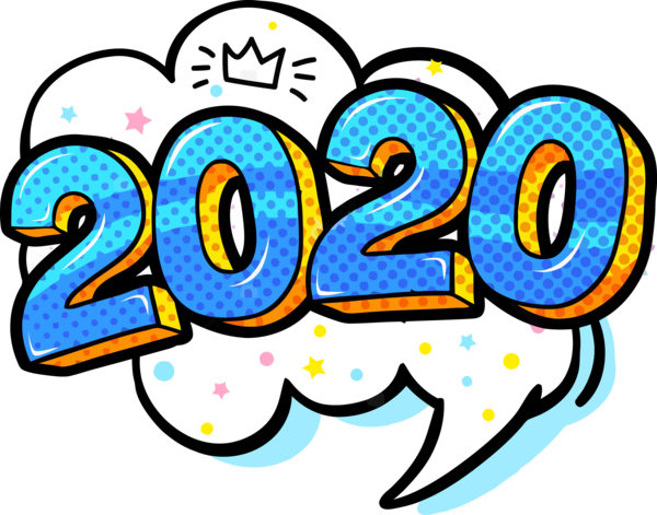 New Year Text Font Line For Happy 2020 Ideas Transparent PNG Image