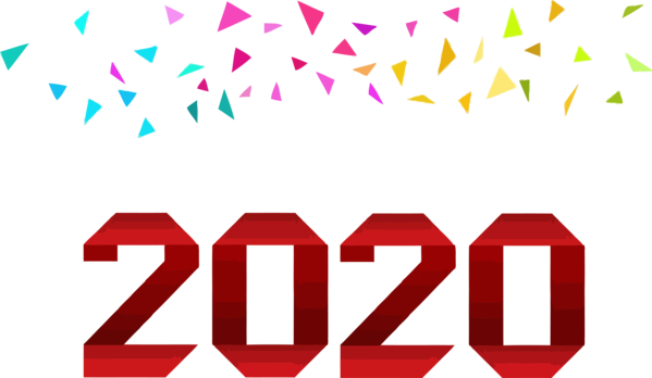 New Year Text Font Line For Happy 2020 Eve Party 2020 Transparent PNG Image