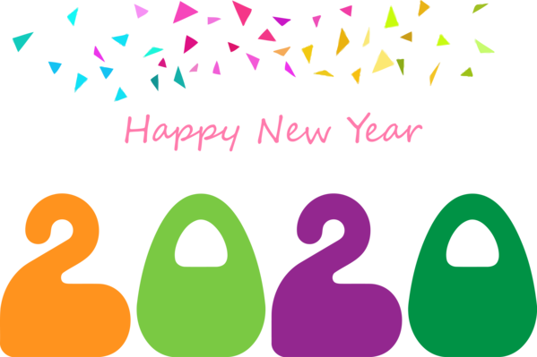 New Year Text Font Number For Happy 2020 Party Near Me Transparent PNG Image