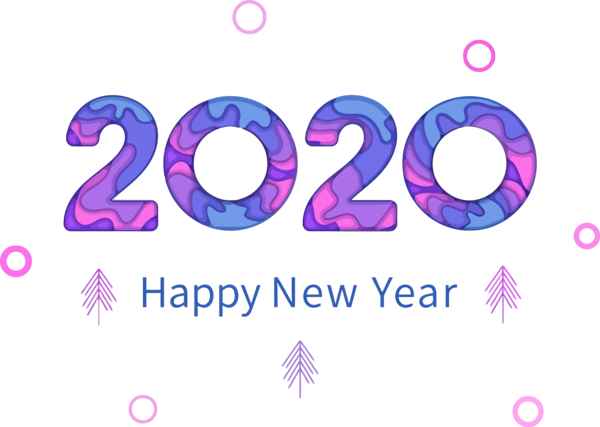 New Year 2020 Text Font Purple For Happy Events Near Me Transparent PNG Image