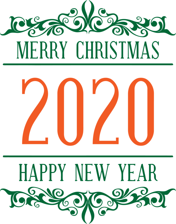 New Year 2020 Text Green Font For Happy Ideas Transparent PNG Image