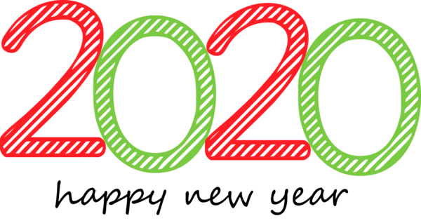 New Year Text Green Font For Happy 2020 Games Transparent PNG Image