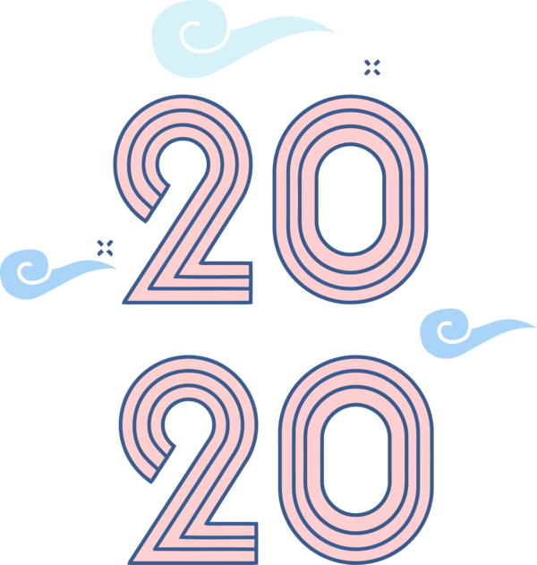 New Year Text Line Font For Happy 2020 Events Near Me Transparent PNG Image