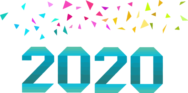 New Year Text Line Font For Happy 2020 Lanterns Transparent PNG Image