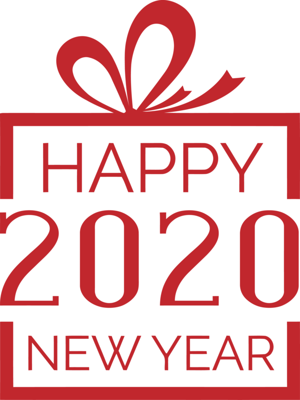 New Year 2020 Text Red Font For Happy Events Near Me Transparent PNG Image