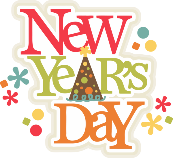 New Year Font For Happy Lights Transparent PNG Image