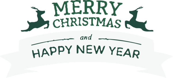 New Year Font Green Text For Happy Festival Transparent PNG Image