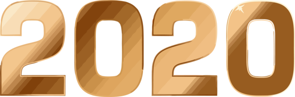 New Years 2020 Font Number Text For Happy Year Holiday 2020 Transparent PNG Image