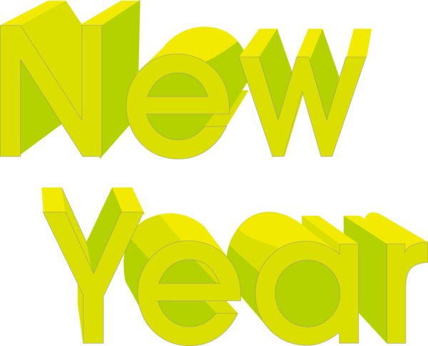 New Year Green Yellow Text For Happy Games Transparent PNG Image