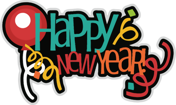 New Year Text Font Logo For Happy Drawing Transparent PNG Image