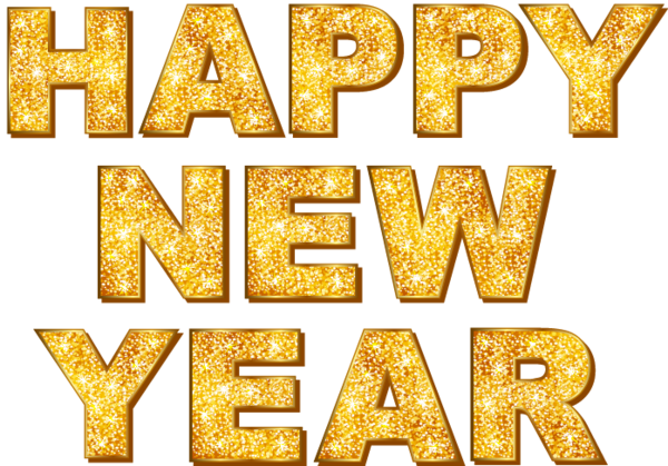 New Year Day Christmas Gold Text For Lyrics Transparent PNG Image