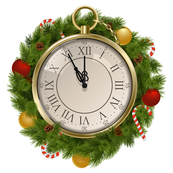 Christmas Clock Wall Interior Design For Ornament Events Near Me Transparent PNG Image