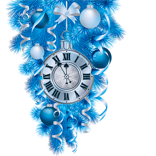 Christmas Clock Wall Turquoise For Ornament Eve Transparent PNG Image