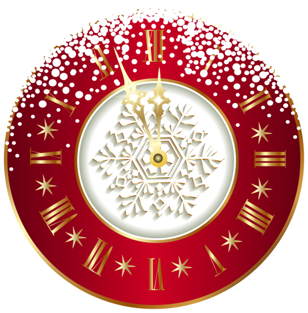 Christmas Countdown New Year Ornament Clock For Colors Transparent PNG Image