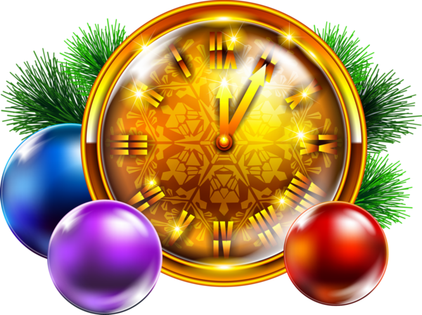 Santa Claus Christmas Clock Fir Pine Family For Goals Transparent PNG Image