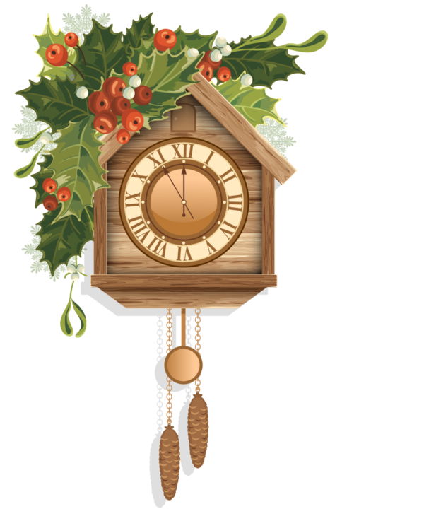 Clock Cuckoo Christmas Furniture Home Accessories For Fireworks Transparent PNG Image