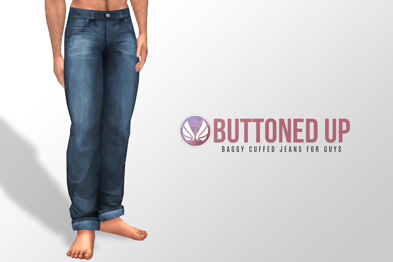 Sims Blue Jeans Waist Pants Free Frame Transparent PNG Image